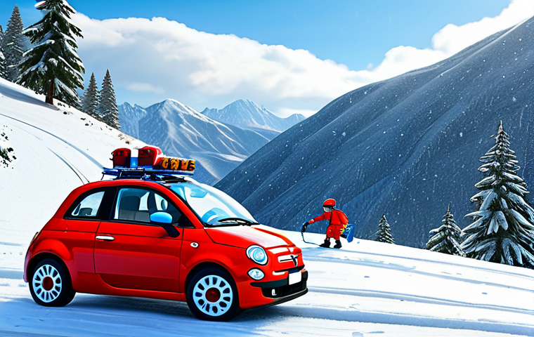 로보카폴리 최악의 순간 - Rescuing a Car in a Snowstorm**

"Robocar Poli team rescuing a stranded Fiat 500 in a snowy mountain...