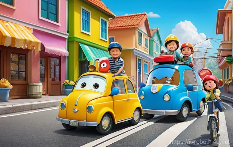 로보카폴리의 교훈적인 면 - **Prompt 1: "The Power of Friendship and Teamwork in Brooms Town"**
    A vibrant, wide-angle shot o...