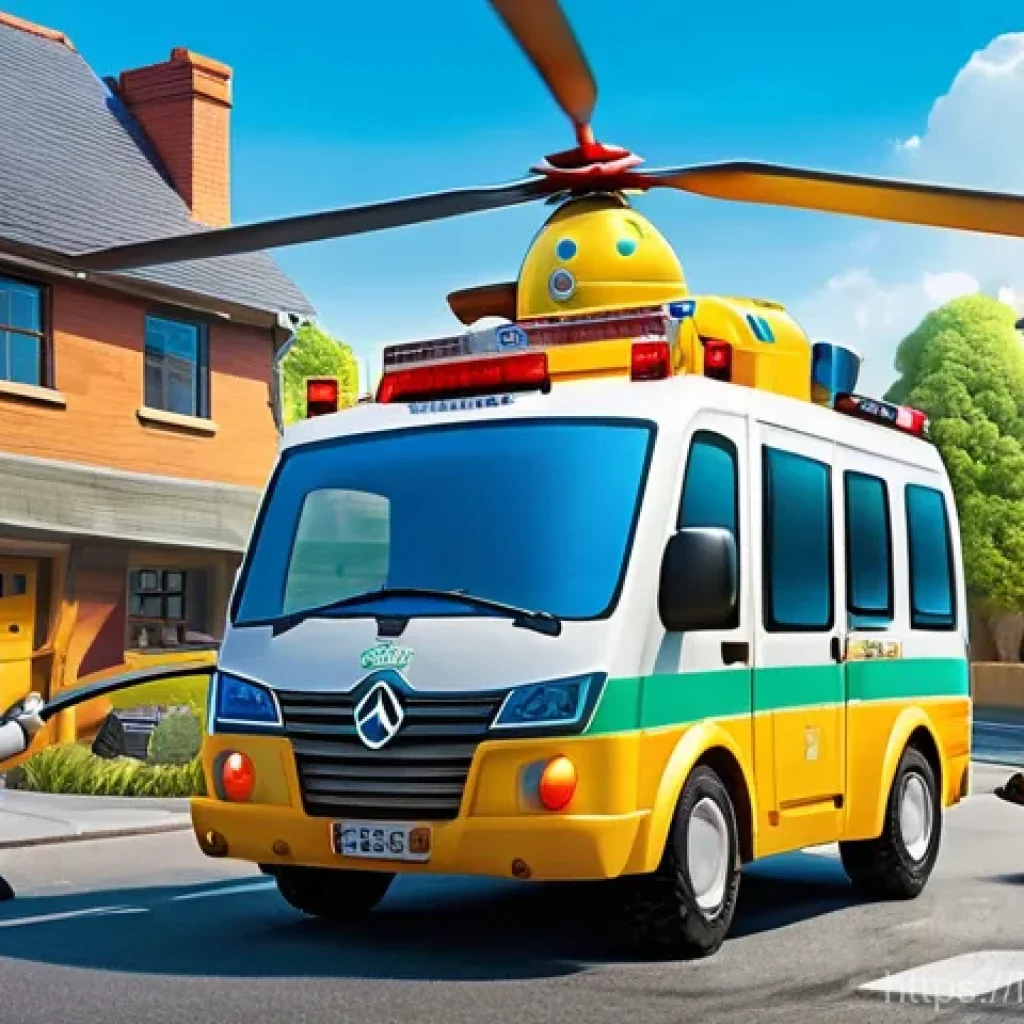 로보카폴리 명장면 - **Prompt: The Power of Teamwork in Rescue**
    A vibrant, dynamic illustration depicting the Roboca...