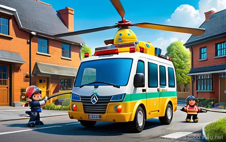 로보카폴리 명장면 - **Prompt: The Power of Teamwork in Rescue**
    A vibrant, dynamic illustration depicting the Roboca...