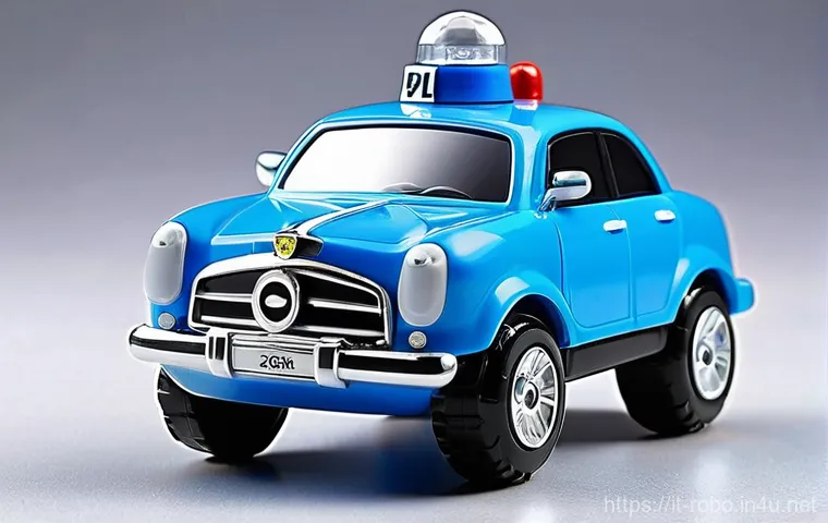로보카폴리 굿즈 제작 이야기 - **Prompt 1: "A brightly colored scene depicting the Robocar Poli team (Poli the police car, Roy the ...