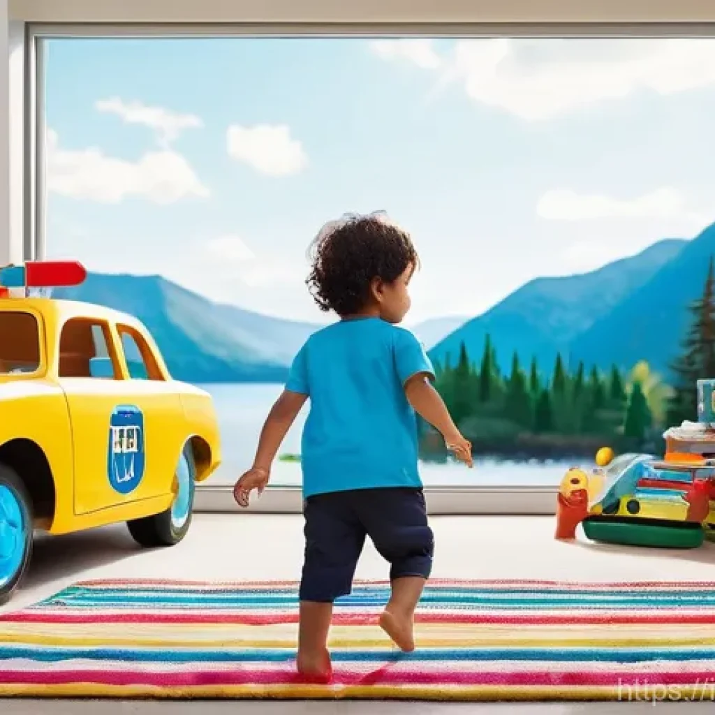 로보카폴리와 창의적 놀이 - **Imaginative Living Room Rescue:** A vibrant scene in a cozy, sunlit living room transformed into a...