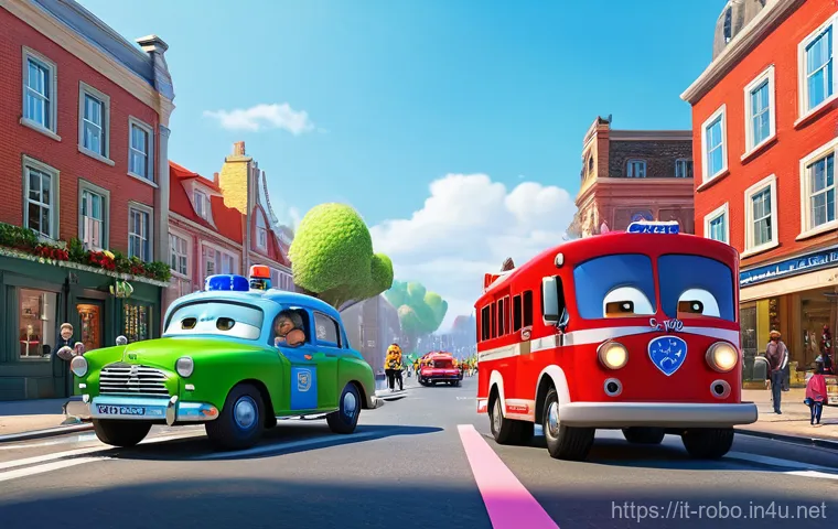 로보카폴리 시즌4 요약 - **Prompt:** A dynamic 3D animated scene featuring the Robocar Poli Mountain Rescue Team – Mark, Buck...