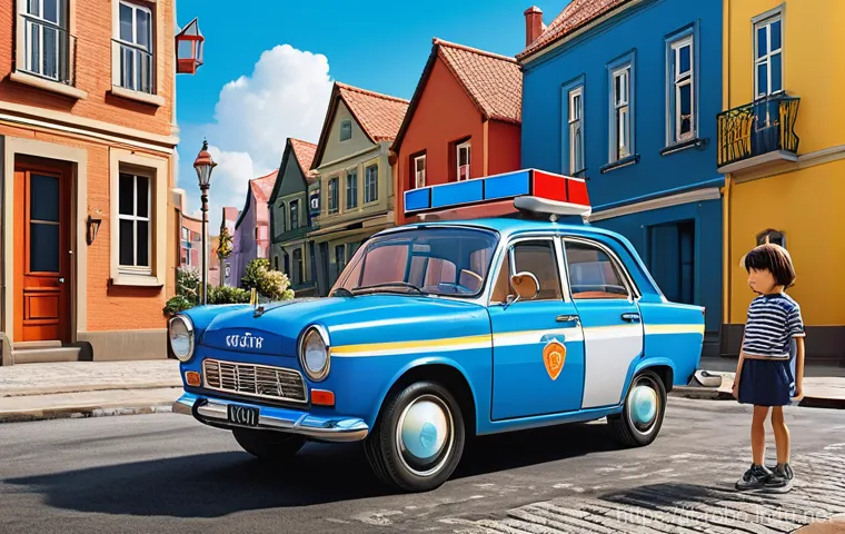 로보카폴리와 STEM 교육 트렌드 - **Engineering in Action: Poli's Transformation**
    "A bright and animated scene set in the bustlin...