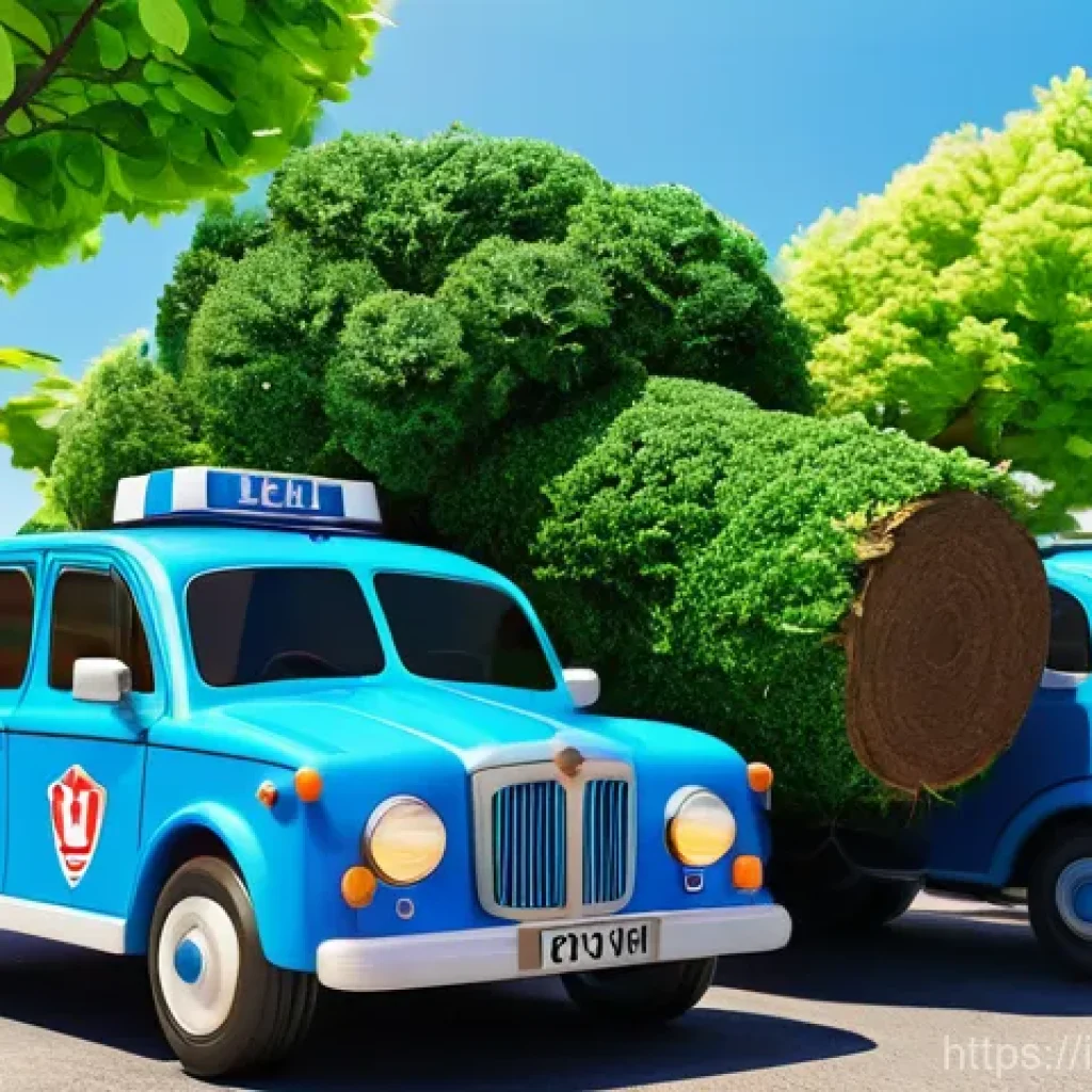 로보카폴리의 대표적인 캐릭터 - **Teamwork and Problem-Solving in Broomstown:** A vibrant, wide-angle illustration of the full Roboc...