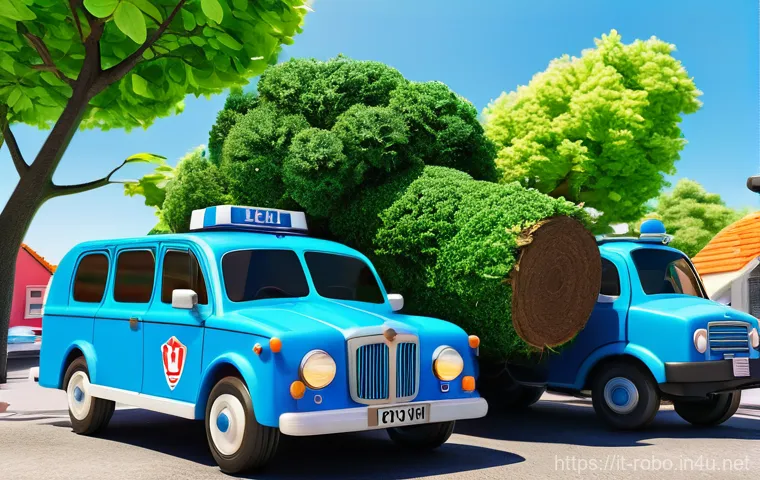 로보카폴리의 대표적인 캐릭터 - **Teamwork and Problem-Solving in Broomstown:** A vibrant, wide-angle illustration of the full Roboc...