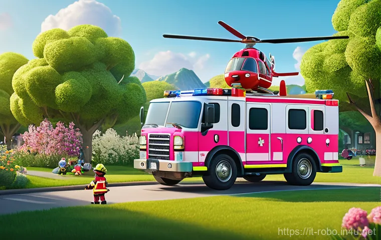 로보카폴리 캐릭터의 스토리 성장 - **Emotional Growth: Overcoming Shyness**
    A friendly 3D animated scene featuring a small, anthrop...