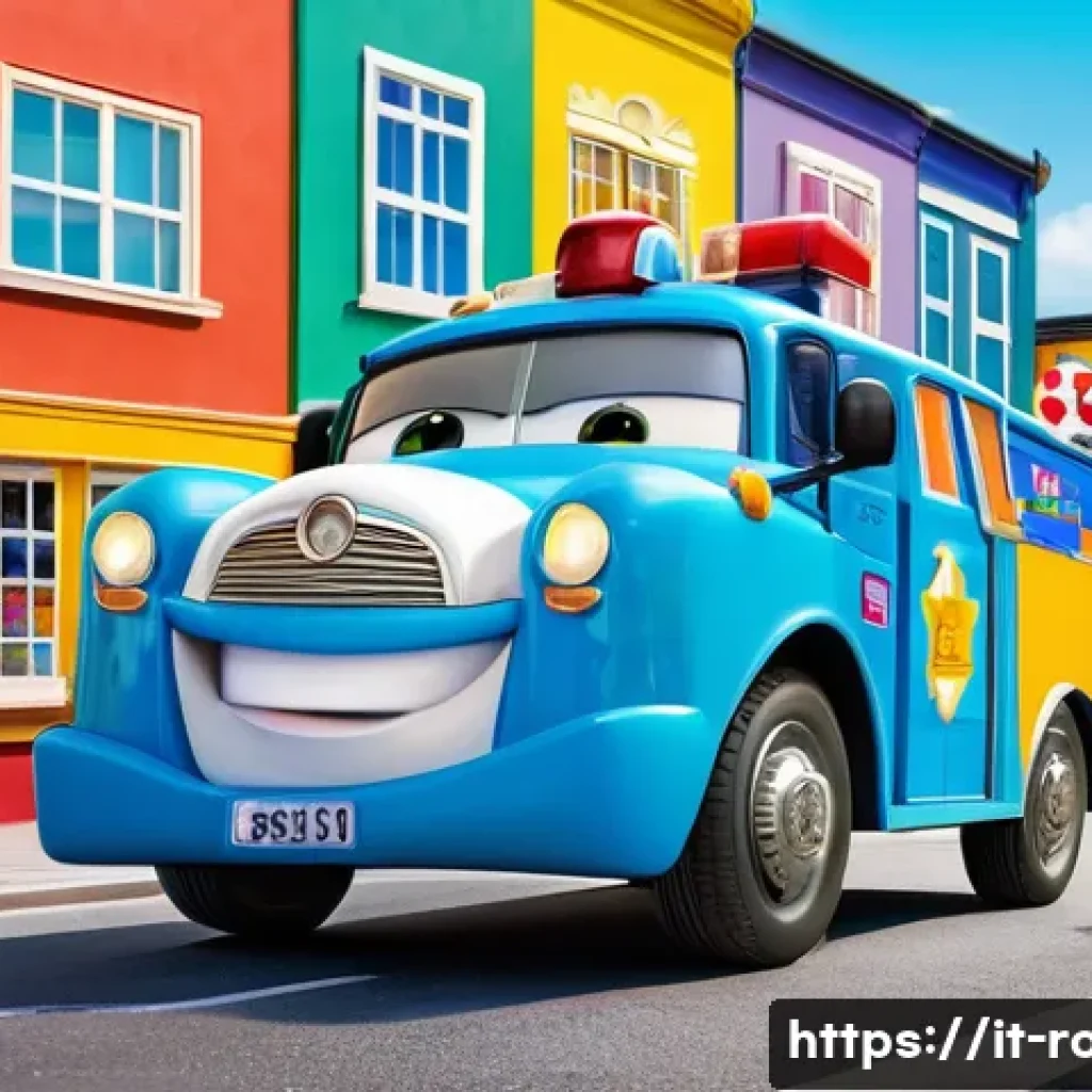로보카폴리와 협업 프로젝트 - **Prompt:** A vibrant animated scene of Robocar Poli characters (Poli, Roy, Amber, Helly) actively t...