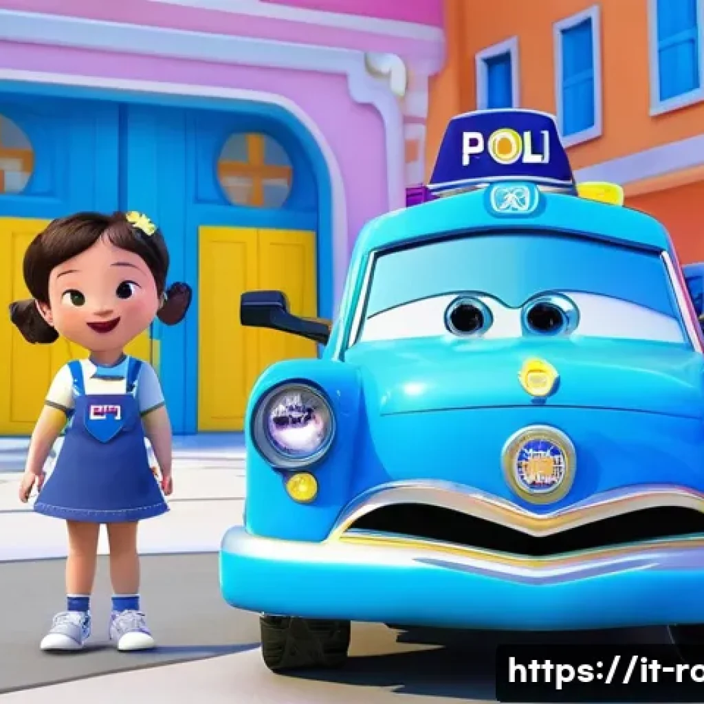 로보카폴리 관련 퀴즈 - **Prompt 1: Energetic Robocar Poli Quiz Time**
    "A vibrant, cheerful scene in a child-friendly le...