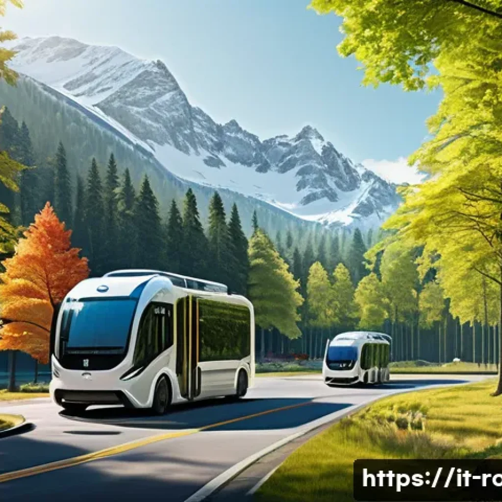 로보카폴리의 독특한 세계관 - A vibrant scene depicting a harmonious fusion of nature and technology: a lush, colorful forest with...