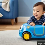Home 23 로보카폴리 관련 상품 평가 - A joyful toddler playing with a Robocar Poli toy designed for children under 3 years old, featuring ...